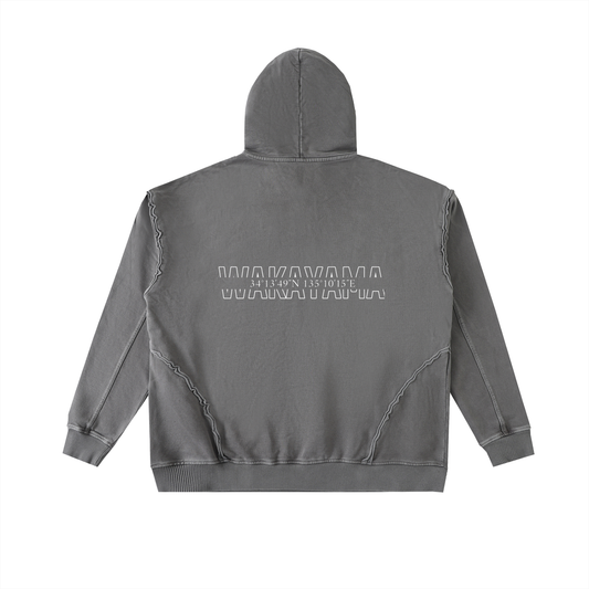 Raw-Seam Enzyme Washed Hoodie