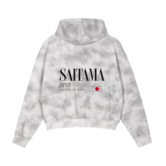 Dirty Washed Zip-Up Fleece Hoodie