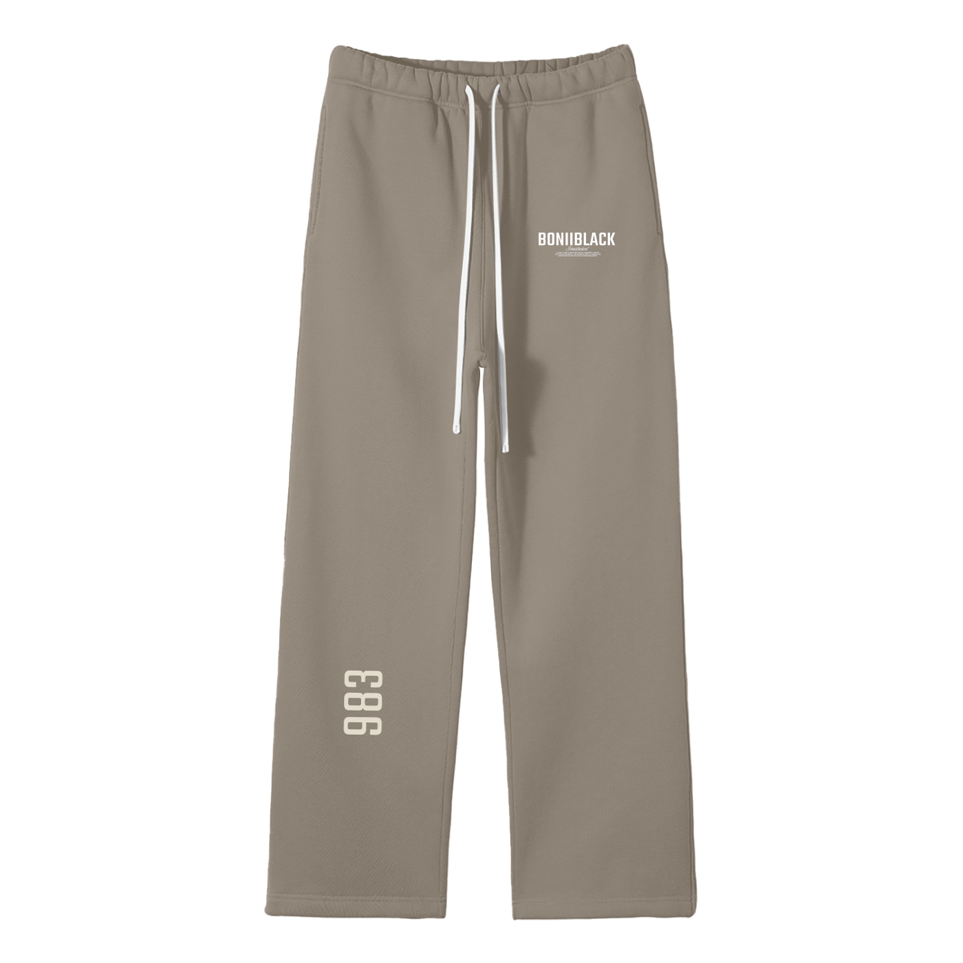 Unisex Solid Color Fleece Straight Leg Pants