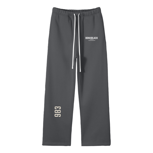 Unisex Solid Color Fleece Straight Leg Pants